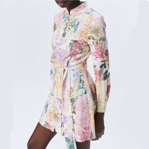 Zara floral dress with long sleeves